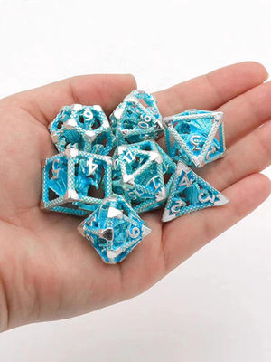 Night Light Dice Luxury 7 Pcs Set Custom DND متعدد السطوح led مضيئة