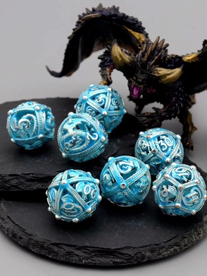Night Light Dice Luxury 7 Pcs Set Custom DND متعدد السطوح led مضيئة