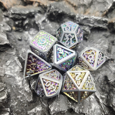 DND Board فتحة لعبة Machin مصنوع يدويًا من المعدن متعدد السطوح
