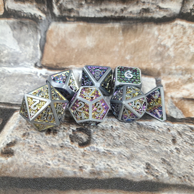 DND Board فتحة لعبة Machin مصنوع يدويًا من المعدن متعدد السطوح