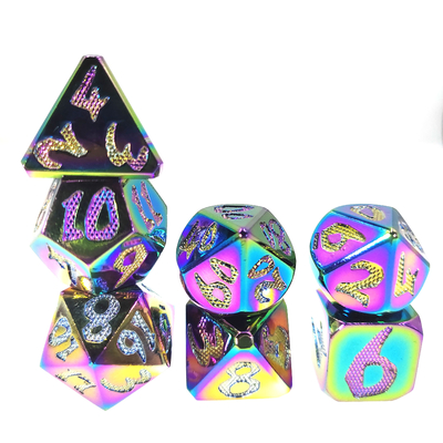 RPG Dice DND أنيق حاد عملية يموت الصب متعدد السطوح الصغيرة النرد مجموعة اللون المبهر للعبة آر بي جي