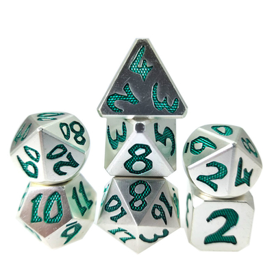 سبائك الزنك DND Mini Dice ارتداء مجموعة النرد المصنوعة يدويًا المقاومة لـ DND أو RPG