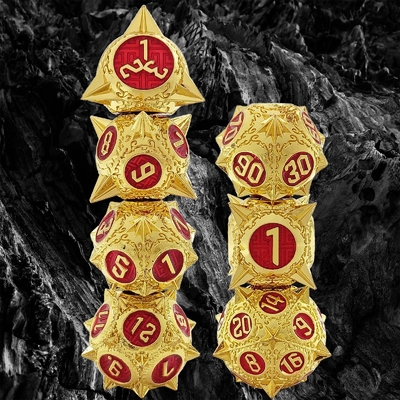 TRPG 16 ملم Polyfront DND قطعة معدنية مزدوجة الألوان المطرقة المطرقة