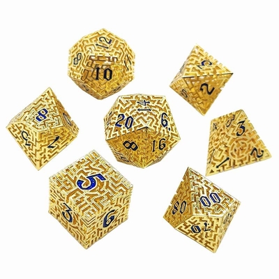 مجموعة الكرات المعدنية المتاهة المجوفة DND كروسو'S Call RPG متعددة الأوجه