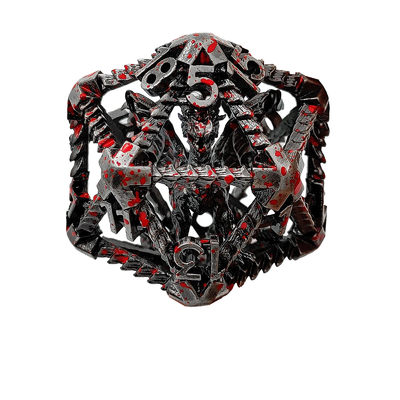 20 طرفًا من المعدن كرات مجوفة D20 DND على نطاق واسع RPG متعددة الأطراف Dungeons and Dragons