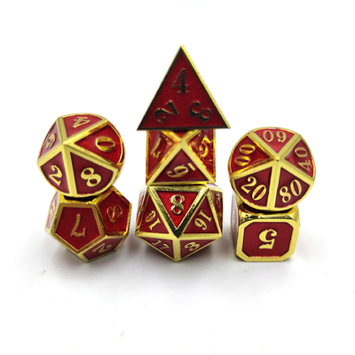 DND RPG Mini Metal Dice Running لعبة جماعية لألعاب الطاولة متعددة الوجهات