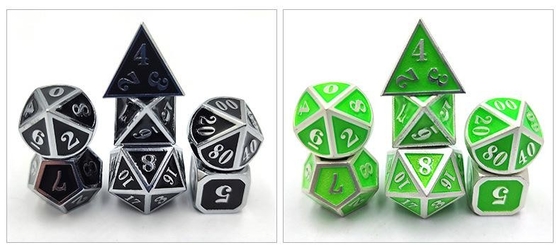 DND RPG Mini Metal Dice Running لعبة جماعية لألعاب الطاولة متعددة الوجهات
