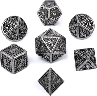 مجموعة الكرات المعدنية الصلبة على نطاق التنين متعددة الألوان DND RPG الألوان الساطعة