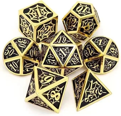 الرجل العنكبوت المعدنية الصلبة المكعبات متعددة الأطراف مجموعة DND RPG أسلوب فاخر