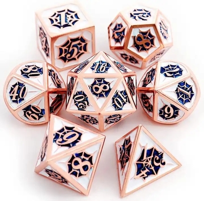 الرجل العنكبوت المعدنية الصلبة المكعبات متعددة الأطراف مجموعة DND RPG أسلوب فاخر