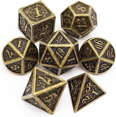الرجل العنكبوت المعدنية الصلبة المكعبات متعددة الأطراف مجموعة DND RPG أسلوب فاخر