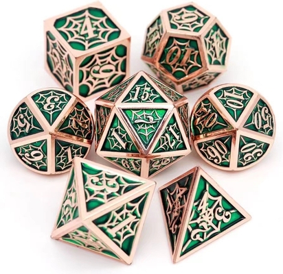 الرجل العنكبوت المعدنية الصلبة المكعبات متعددة الأطراف مجموعة DND RPG أسلوب فاخر