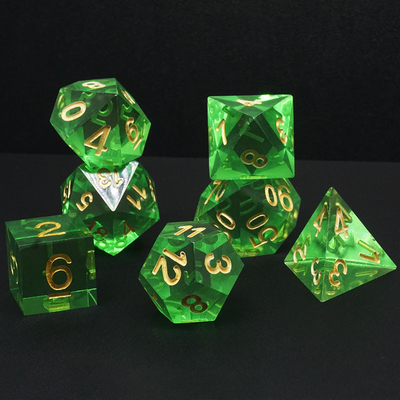 المواد الراتنجية متعددة الألوان مجموعة الكرات#Rpg#Dnd#Coc شفافة