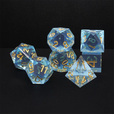 المواد الراتنجية متعددة الألوان مجموعة الكرات#Rpg#Dnd#Coc شفافة