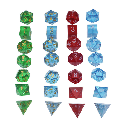 المواد الراتنجية متعددة الألوان مجموعة الكرات#Rpg#Dnd#Coc شفافة