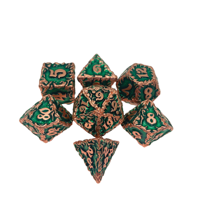لعبة سطح المكتب Red Tree Vine Metal Multi -Face Dice Collection Dnd&amp;Rpg&amp;Coc