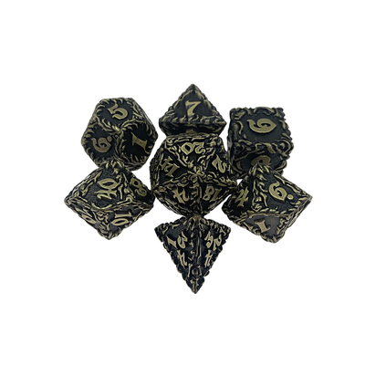 لعبة سطح المكتب Red Tree Vine Metal Multi -Face Dice Collection Dnd&amp;Rpg&amp;Coc