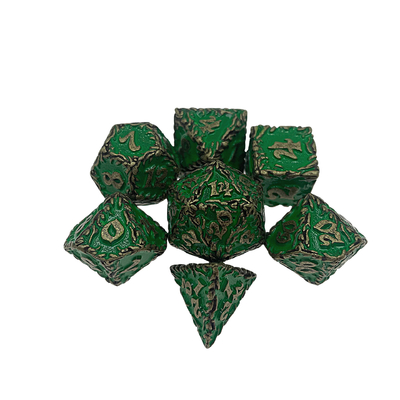 لعبة سطح المكتب Red Tree Vine Metal Multi -Face Dice Collection Dnd&amp;Rpg&amp;Coc