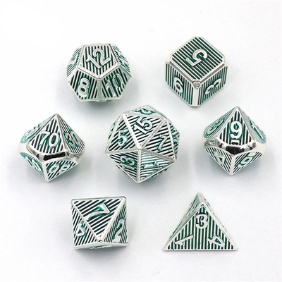 لعبة سطح المكتب المعدنية العمودية متعددة الوجهات Dnd Rpg Coc لون برونز
