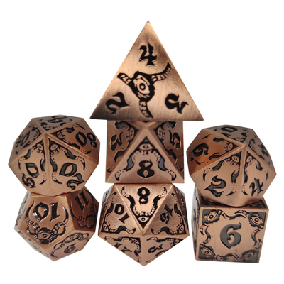 Devil's Eye لعب الأدوار المعدنية مجموعة النرد متعددة الأوجه TRPG COC DND