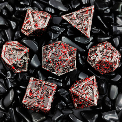 كرات معدنية فاخرة متعددة الأطراف 8 ألوان نشطة TRPG Dungeons and Dragons