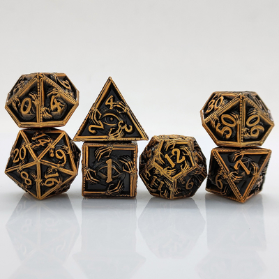 كرات معدنية فاخرة متعددة الأطراف 8 ألوان نشطة TRPG Dungeons and Dragons