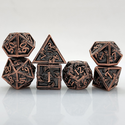 كرات معدنية فاخرة متعددة الأطراف 8 ألوان نشطة TRPG Dungeons and Dragons
