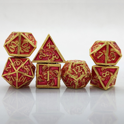 كرات معدنية فاخرة متعددة الأطراف 8 ألوان نشطة TRPG Dungeons and Dragons