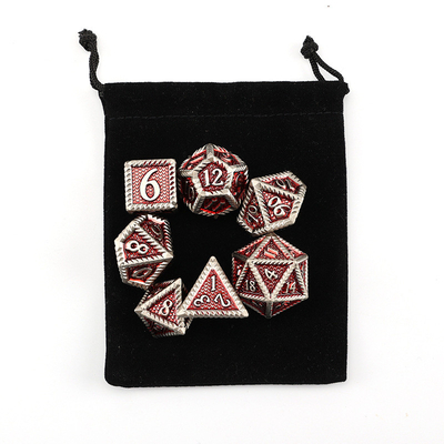 كرات معدنية DND ، Dragon و Dungeon كرات RPG متعددة الأطراف ، 7 ألعاب طاولة Dragon Scale