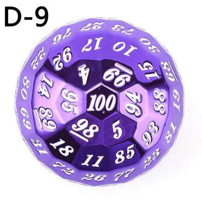 ملونة صلبة 100D المعدنية كرة القدم مجموعة زنزانة والتنين DND # RPG # COC