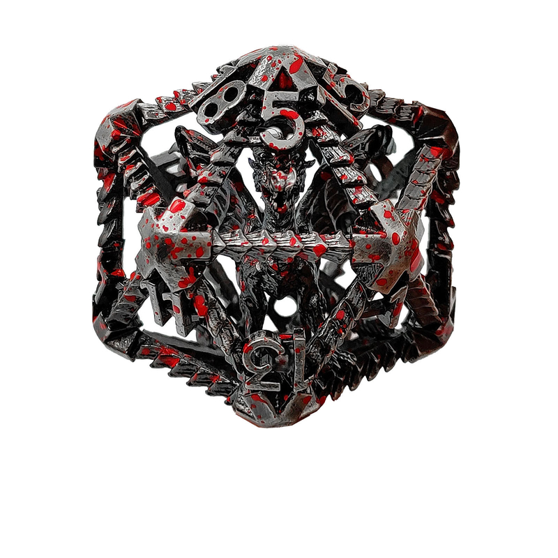 20 طرفًا من المعدن كرات مجوفة D20 DND على نطاق واسع RPG متعددة الأطراف Dungeons and Dragons