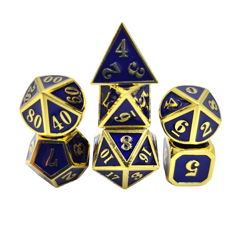 DND RPG Mini Metal Dice Running لعبة جماعية لألعاب الطاولة متعددة الوجهات